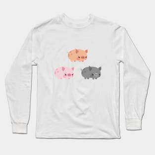 Three grumpy little pigs Long Sleeve T-Shirt